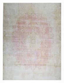 10X12 Antique Distressed Persian Kerman, Circa 1940