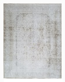 9X11 Antique Distressed Persian Tabriz, Circa 1940