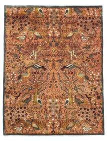 10X14 Birds Design Rug Hand-Knotted Wool