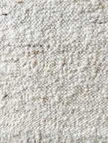 12X15 Natural Raw Wool Flatweave Hand-Knotted Rug