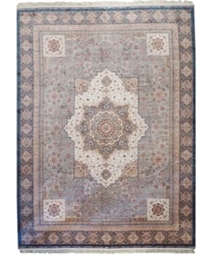 9X12 Hereke Tufted Pure Silk Area Rug, 1000 KPSI