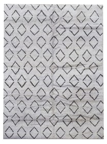 6X9 Beige Moroccan Area Rug