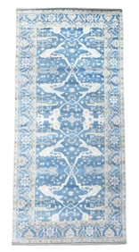8X16 Blue Oushak Gallery Runner
