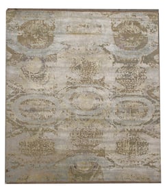 8X10 Fine Oxidized Wool & Silk Nepal Rug