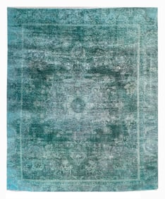 9X12 Vintage Distressed Over-Dyed Tabriz Distressed Persian Rug