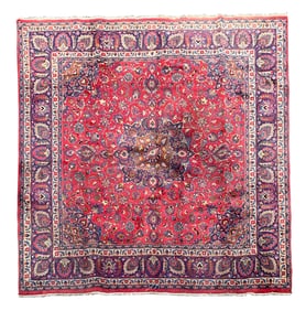 9X10 Estate Persian Mashad Rug, Circa 1970