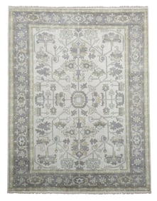 9X12 Ivory Oushak Heriz Area Rug
