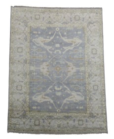 9X12 Slate Gray Oushak Area Rug