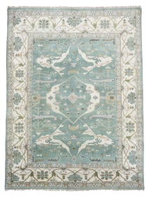 8X10 Light-Blue Oushak Area Rug