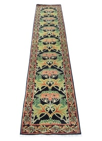 3X14 Black William Morris Runner