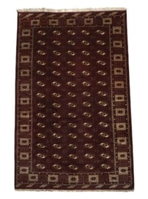 9X13 Turkoman Tribal Bukhara Rug, circa 1940