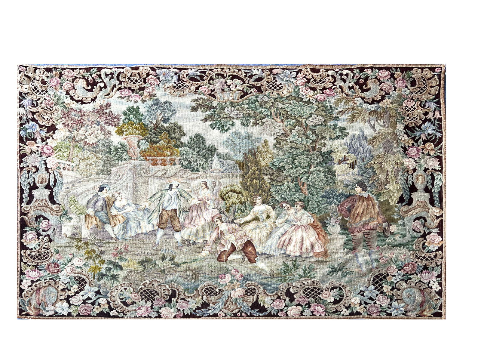 4X6 Antique Aubusson Petti Point Tapestry, circa 1900 (1 of 4)