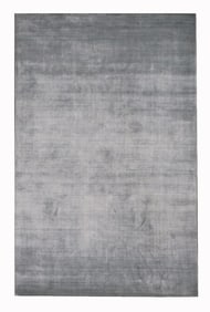 6X9 Light-Green Silk Modern Handmade Rug