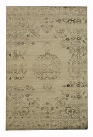 6X10 Antiqued Distressed Zero Pile Tabriz Area Rug