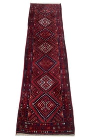 3X10 Estate Persian Karajeh Hand-Knotted Runner, Circa 1970