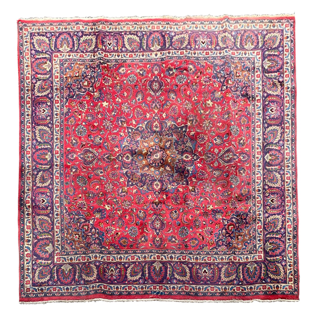 9X10 Estate Persian Mashad Rug, Circa 1970 (1 of 6)