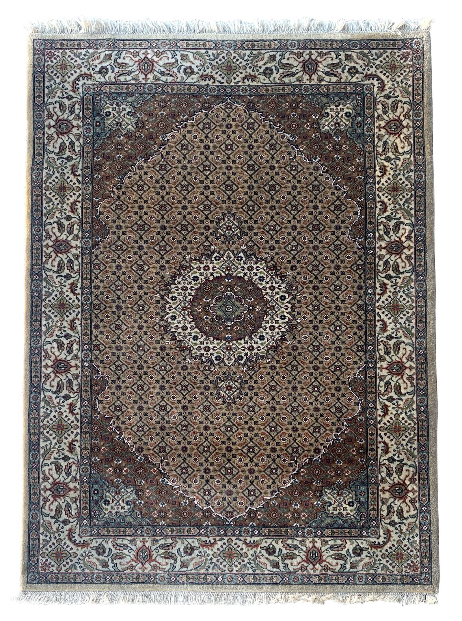 4X6 Fine Tabriz Mahi Wool & Silk Rug (1 of 4)