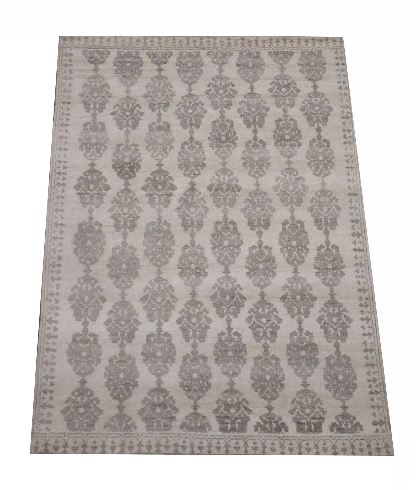 8X10 Modern Gray Area Rug Hand-Knotted Wool Carpet (1 of 5)