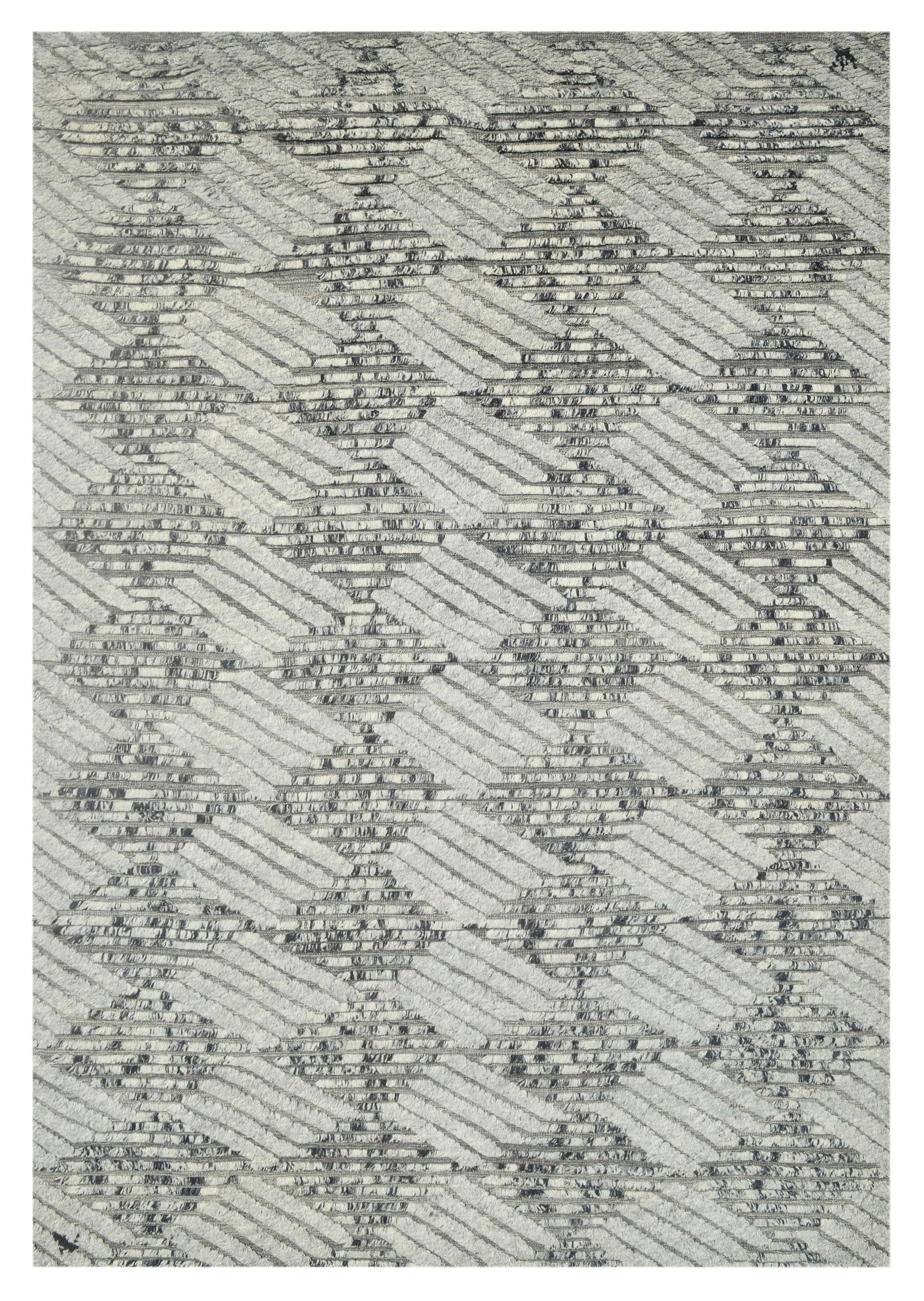 10X14 Modern High-Low Hand-Knotted Area Rug (1 of 5)