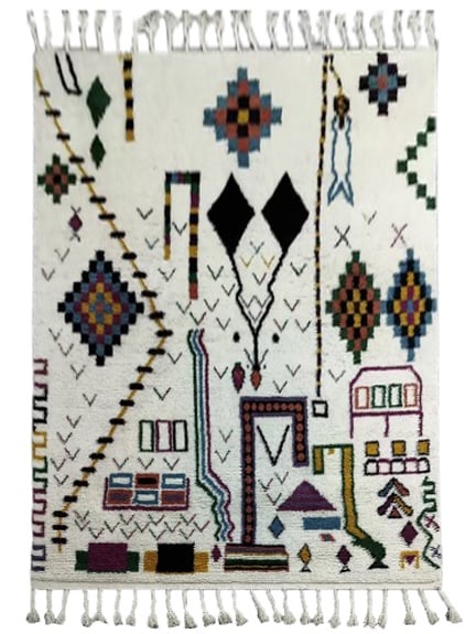 8X10 Modern Moroccan Hand-Knotted Wool Rug (1 of 5)