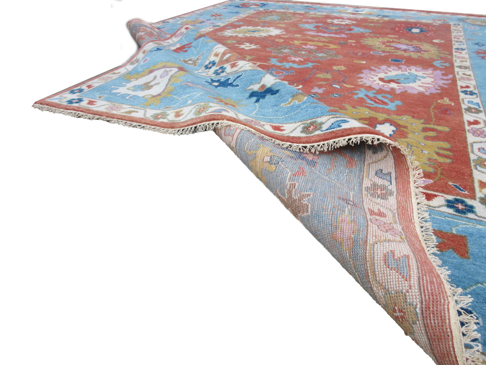 10X14 Rust Oushak Area Rug - 6