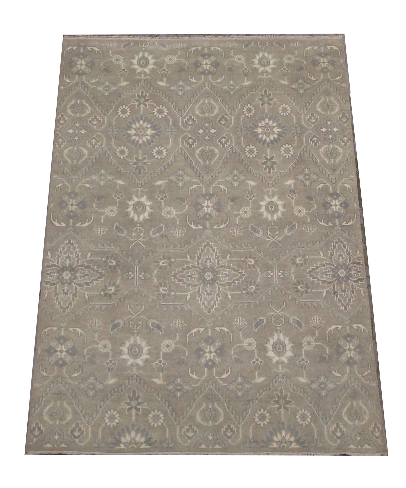 8X10 Gray Hand-Knotted Modern Rug (1 of 5)