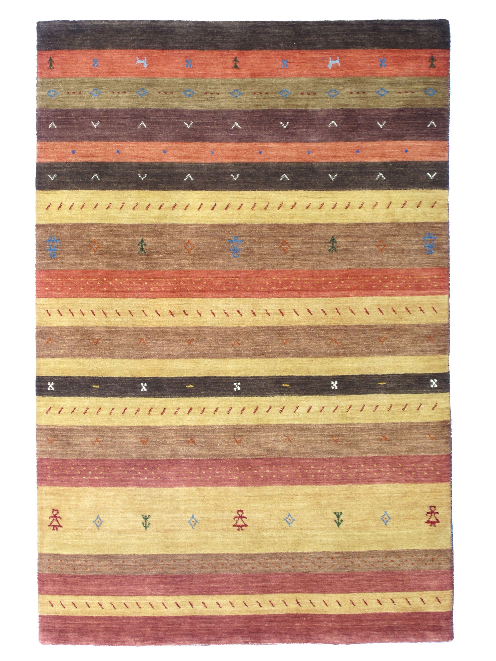 5X8 Lori Gabbeh Handmade Brown Wool Rug (1 of 8)