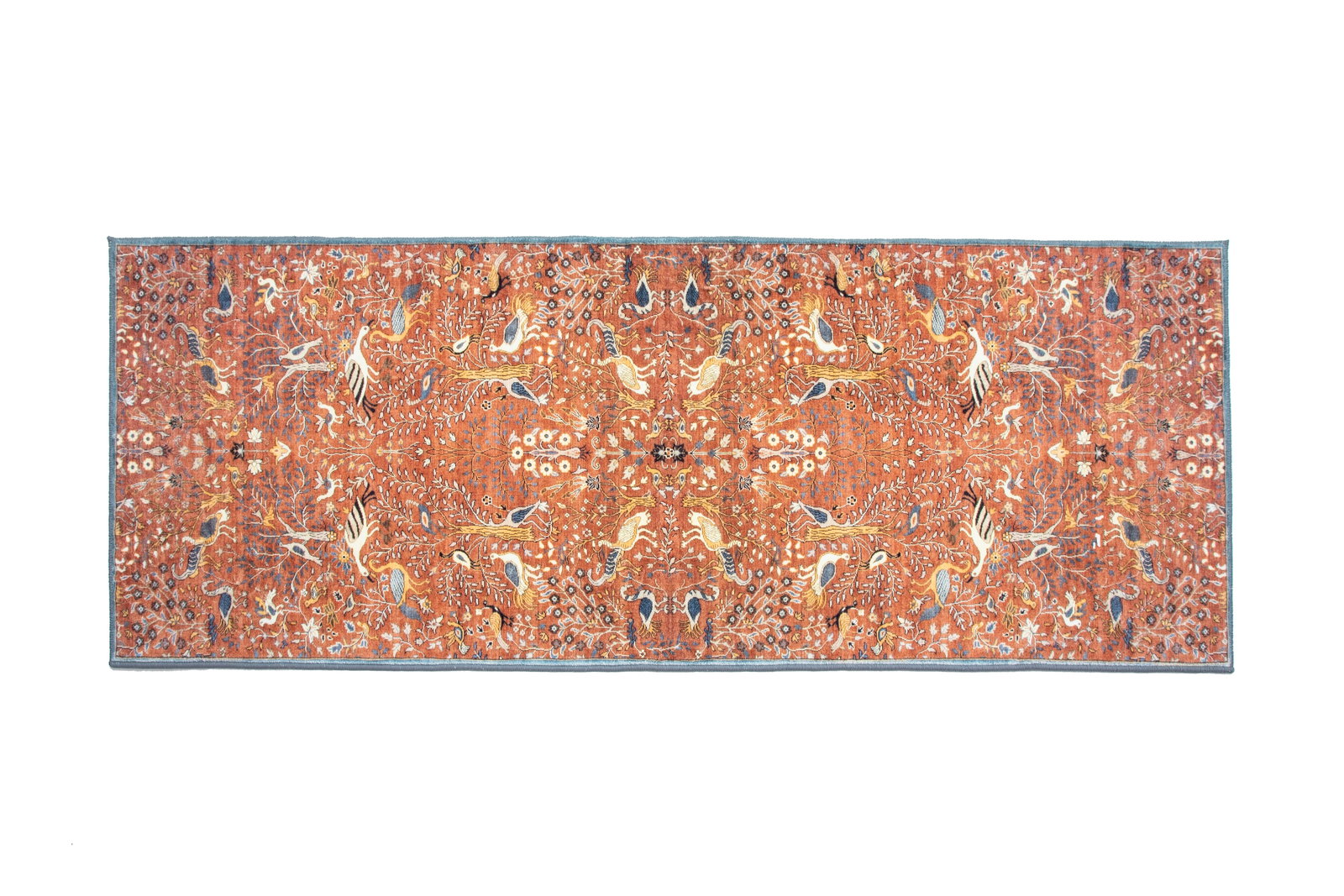 3X8 Burnt-Orange Birds Premium 1/4" Pile Ultra Soft Runner (2'6" x 8') (1 of 4)