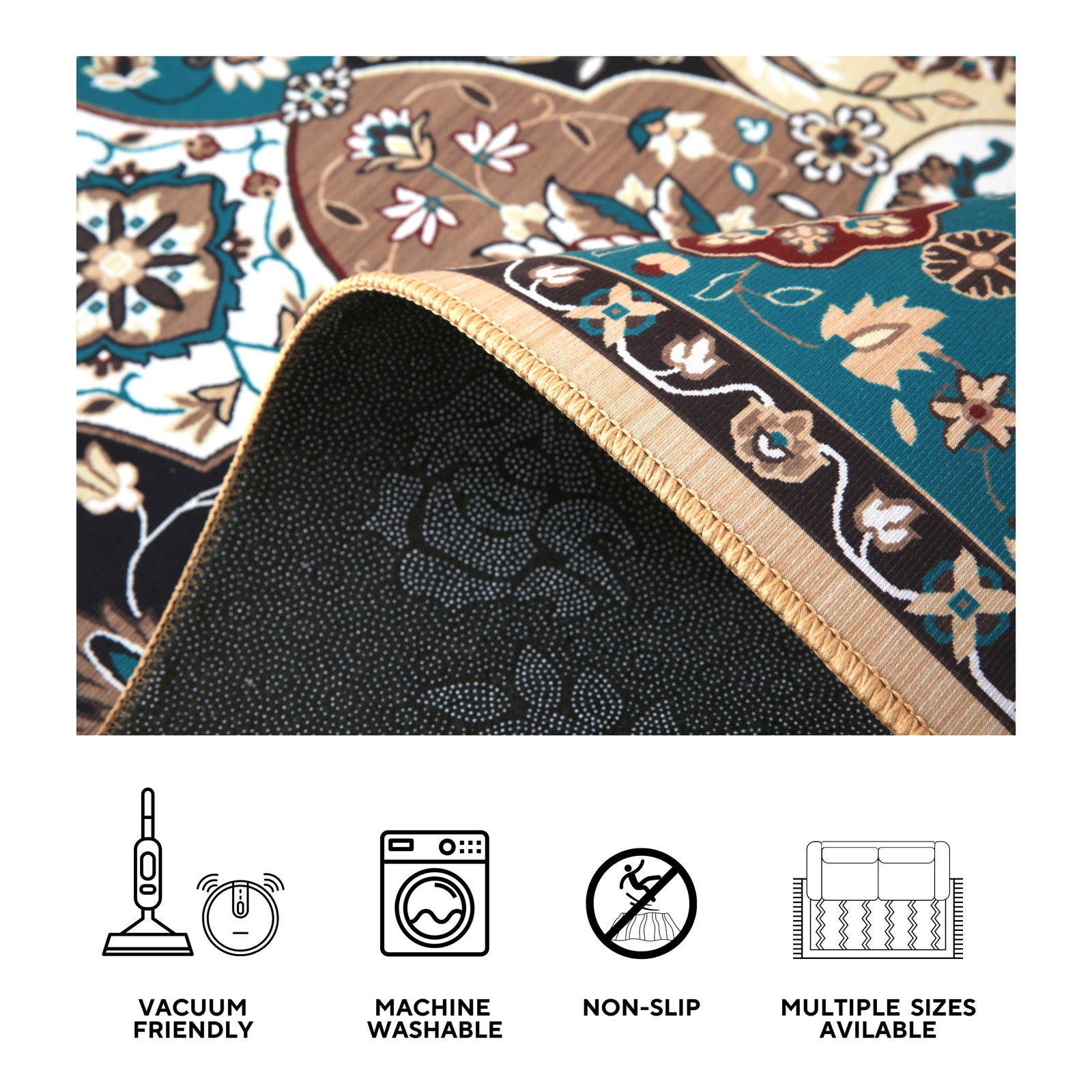 6X9 Machine Washable Area Rug Carpet - 4