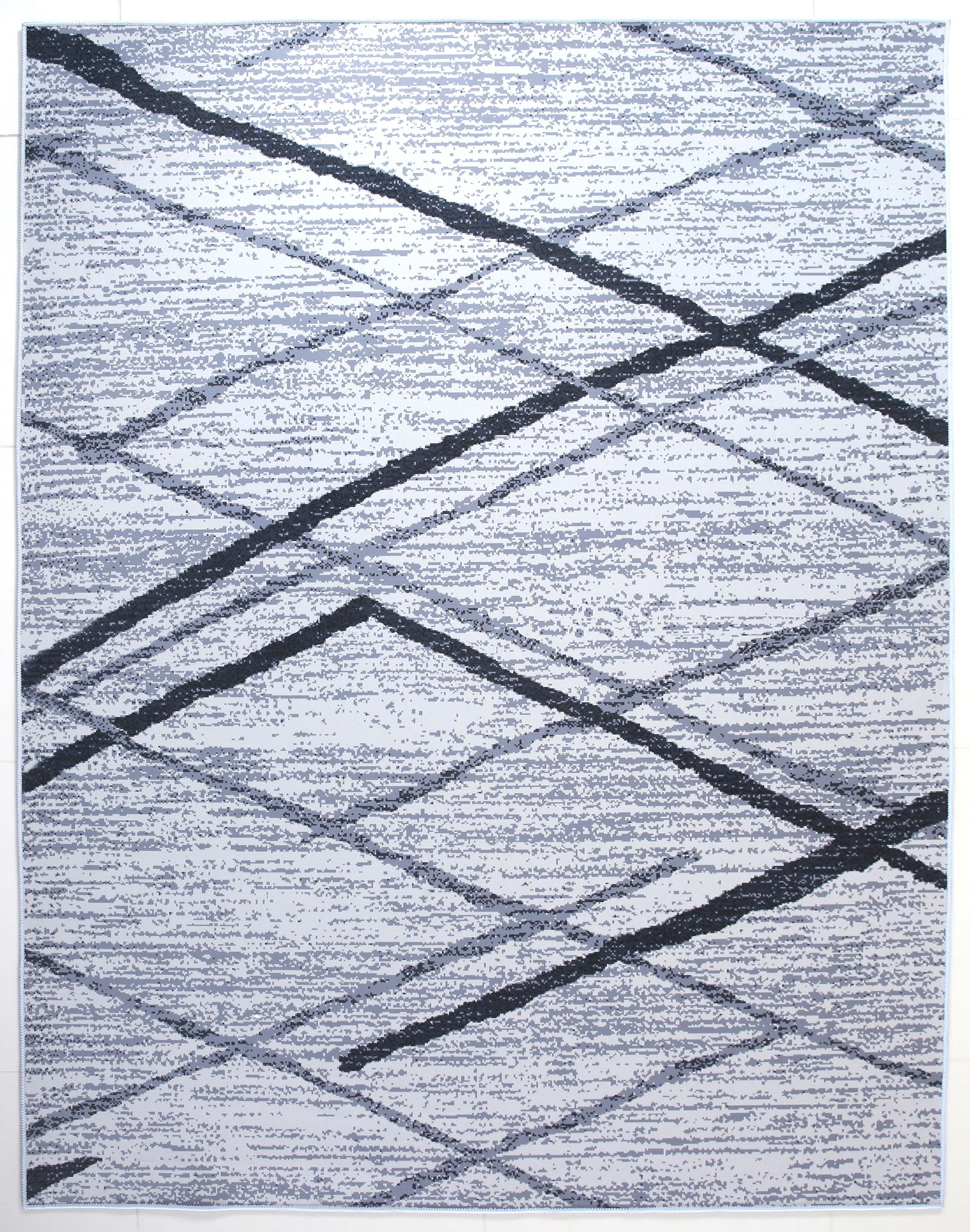 8X10 Modern Diamond Trellis Machine Washable Rug (1 of 4)