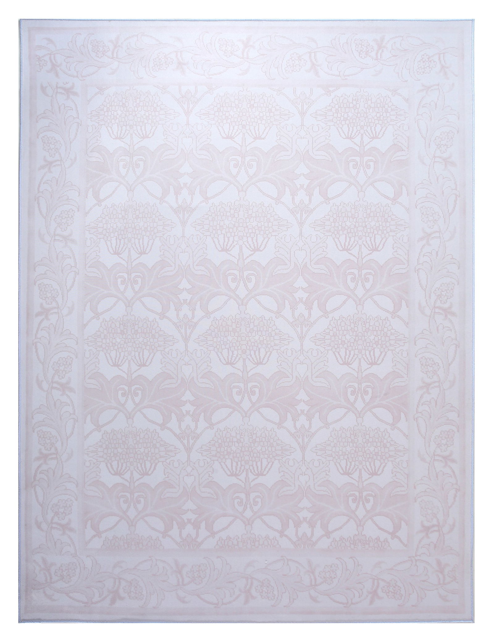 8X10 Brown William Morris Inspired Machine Washable Rug (1 of 4)