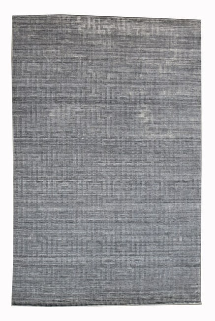 7X10 Gray Silk Modern Handmade Area Rug: Handmade silk pile on a cotton foundation. 7X10 Origin: India New Field Color: Light-Gray SKU: 80.138-03.24.21-7X10-39-AK143-EAM
