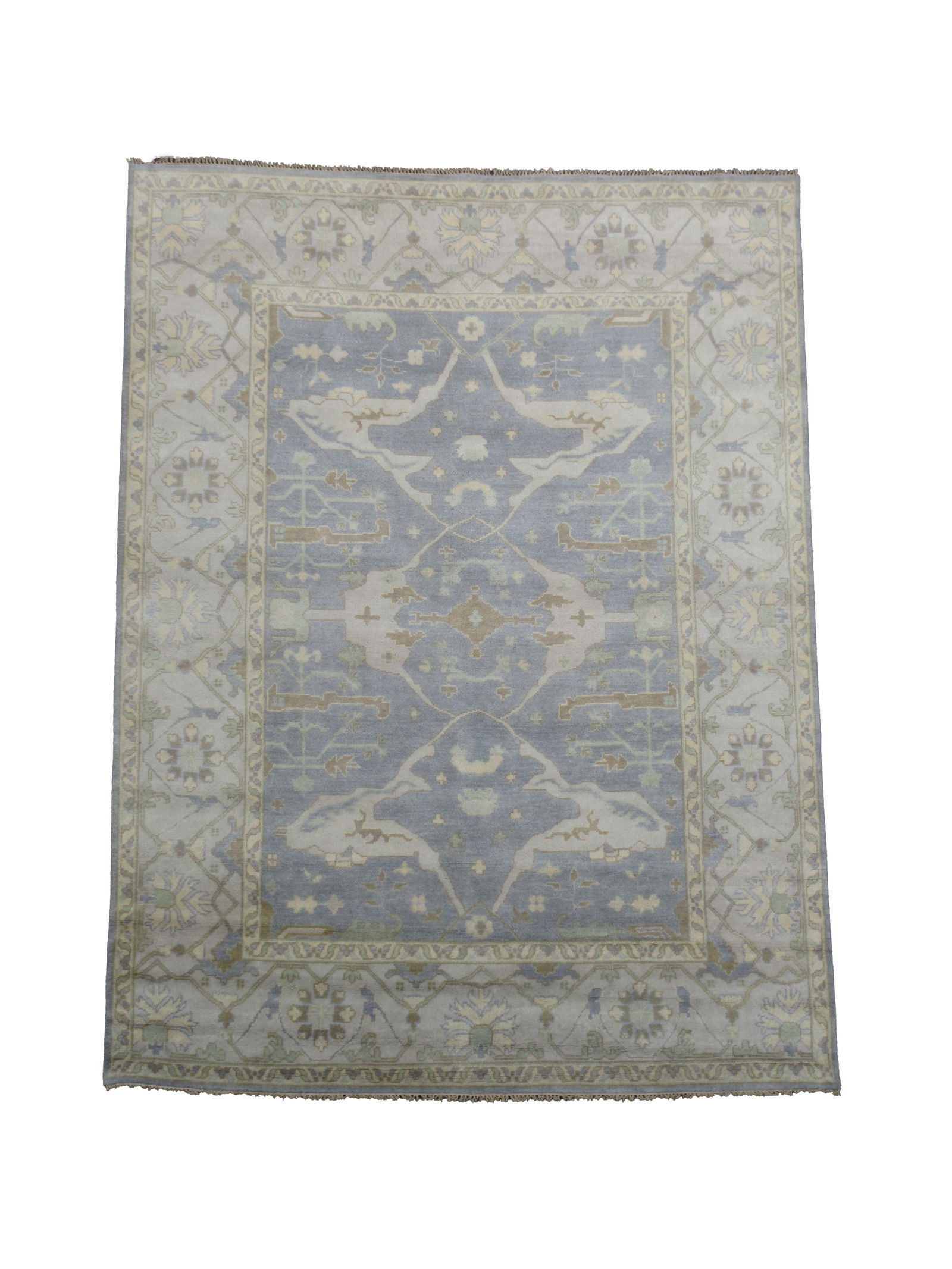 9X12 Slate Gray Oushak Hand-Knotted Wool Area Rug (1 of 6)