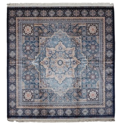 8X8 Square Hereke Tufted Silk Area Rug (1 of 5)