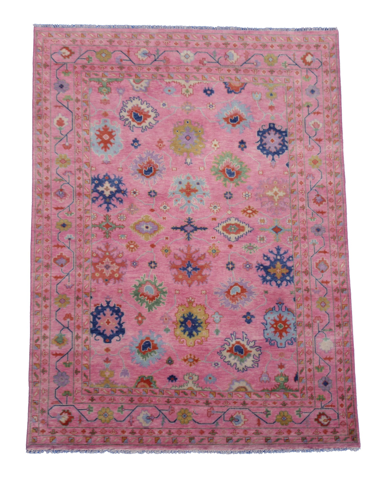 9X18 Pink Oushak Hand-Knotted Rug (1 of 7)