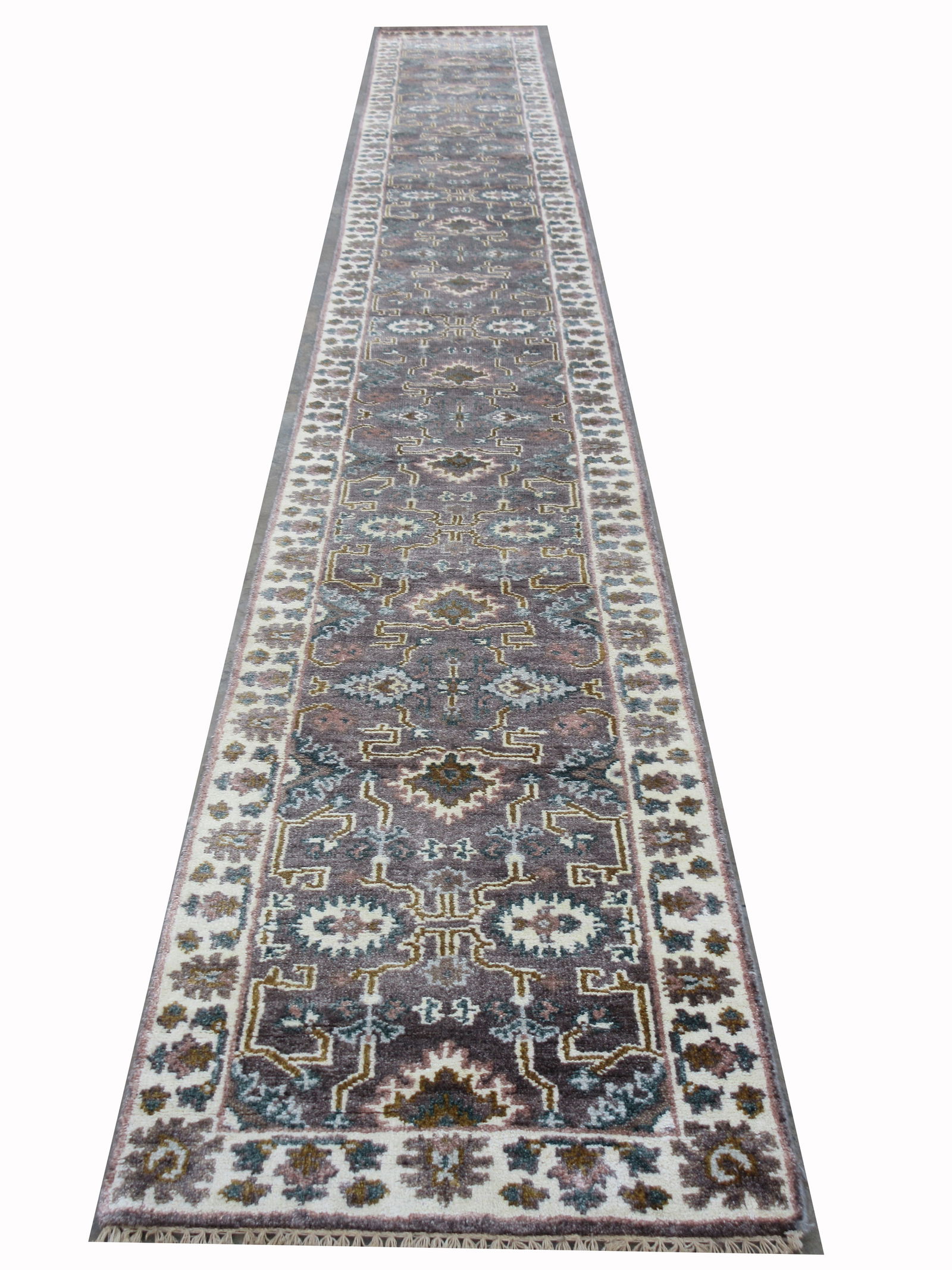 3X20 Brown Oushak Hand-Knotted Runner (2'6" x 19'7") (1 of 5)