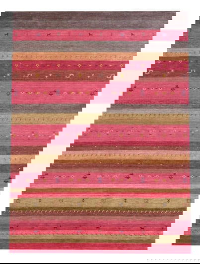 8X11 Lori Gabbeh Handmade Rug Goat & Girl Design (1 of 8)