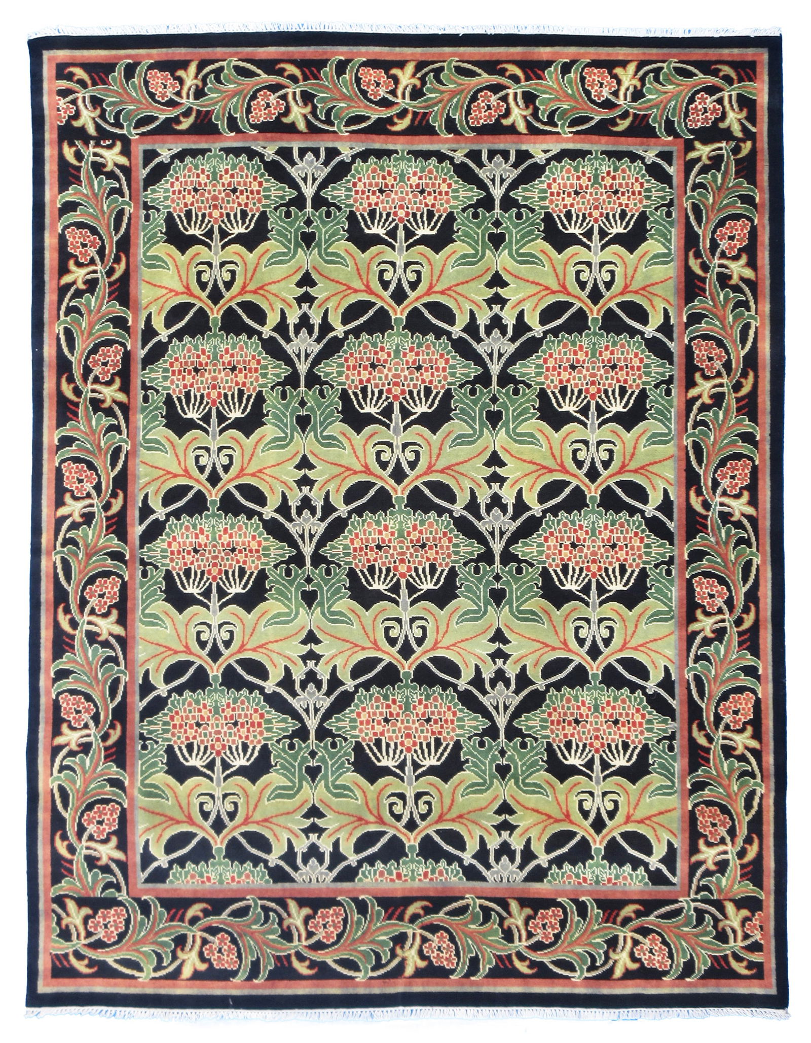 8X10 William Morris Hand-Knotted Wool Area Rug (1 of 8)