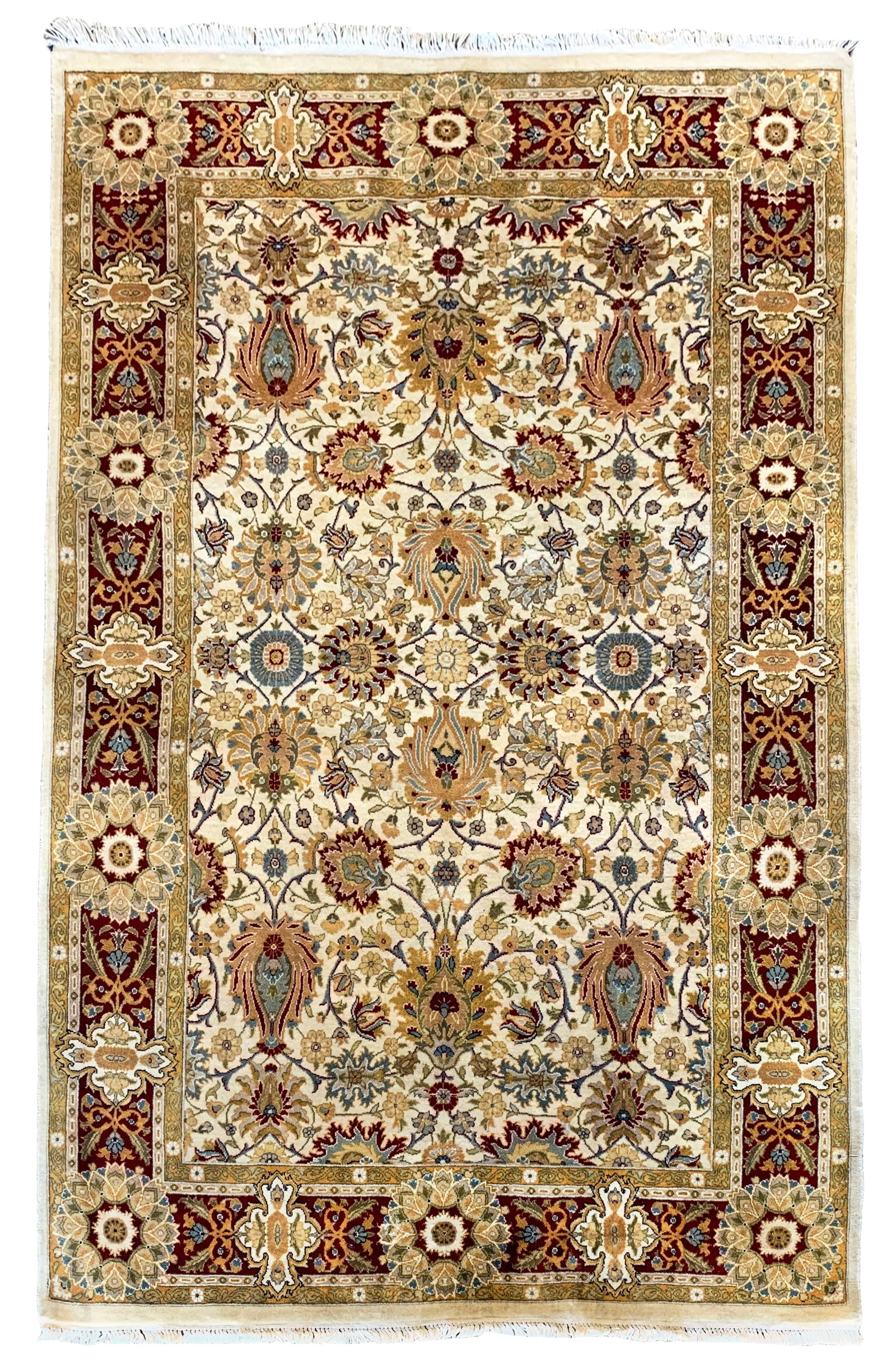 4X6 Fine Vintage Hand-Knotted Kashan, circa 1980 (1 of 7)