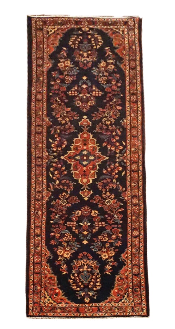 4X13 Persian Lilihan Gallery Runner, circa 1940 (1 of 7)