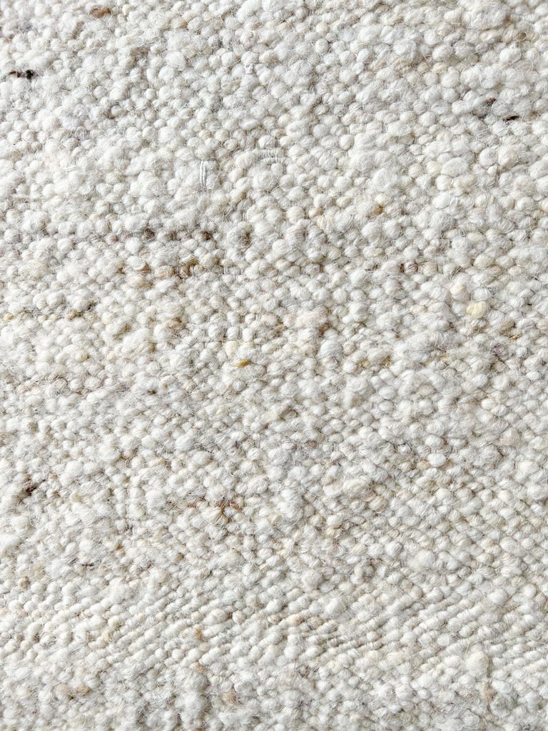 12X15 Natural Raw Wool Flatweave Hand-Knotted Rug: Hand-knotted, flat-weave raw wool. 12X15 Origin: India Field Color: Ivory Accent Colors: Light-Brown, Brown, Beige SKU: 90.08-07.08.22-12X15-90-AN055-ETMK