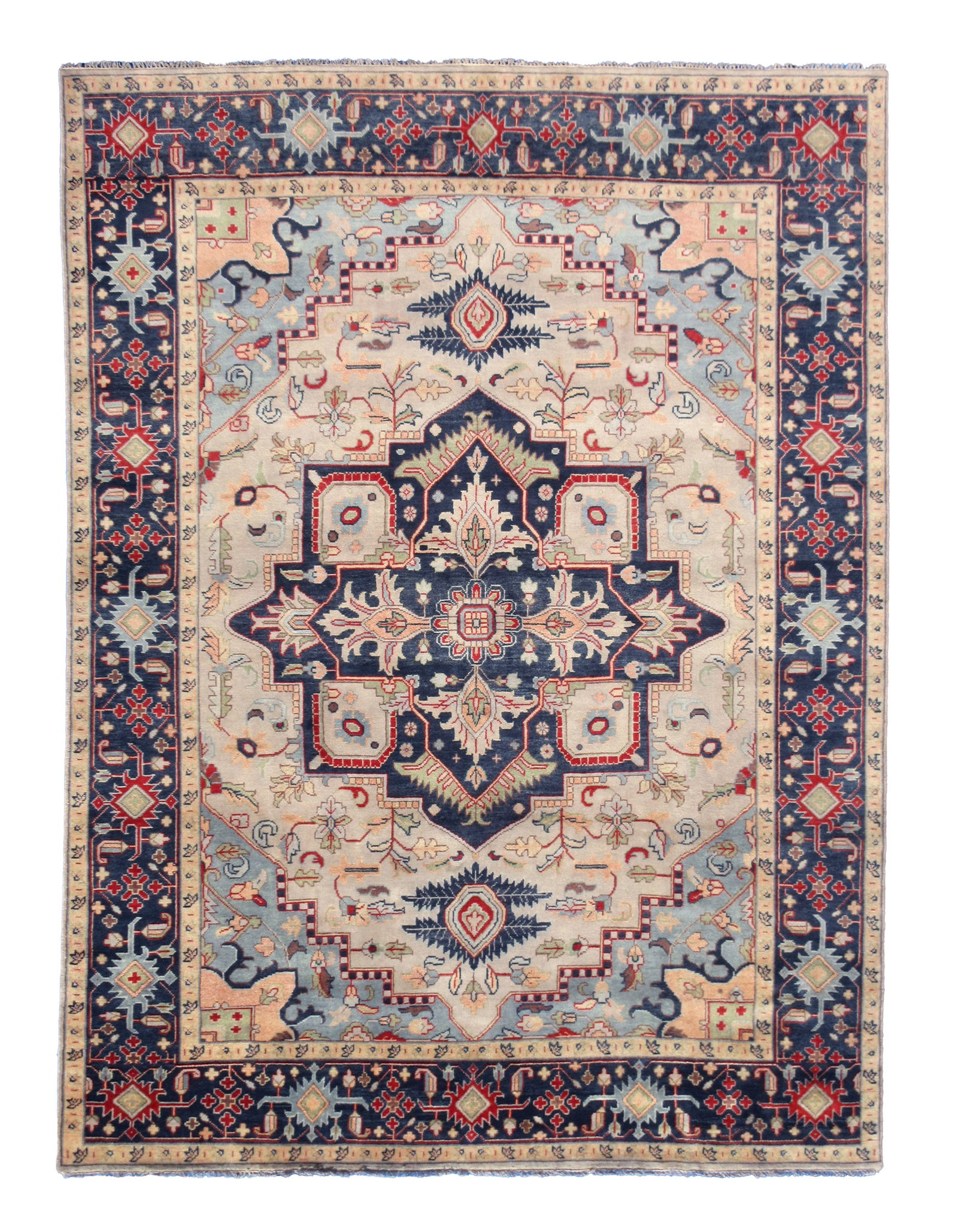 12X15 Serapi Heriz Beige Hand-Knotted Wool Area Rug (1 of 7)