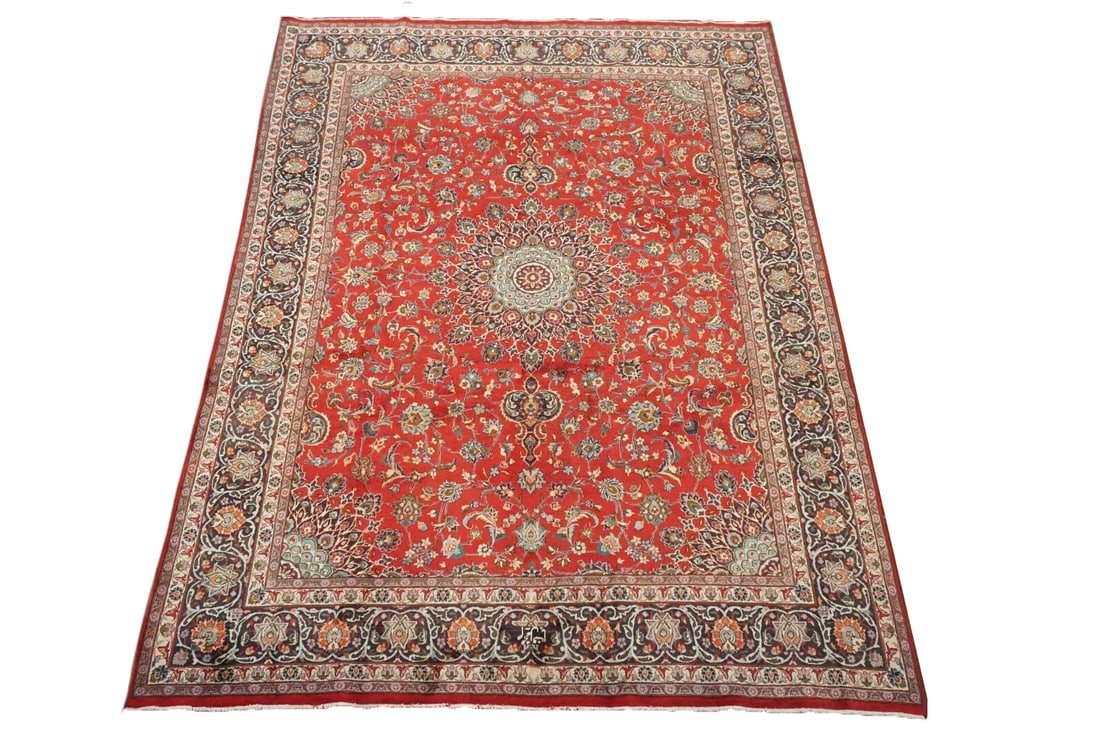 10X13 Signed Persian Dorokhsh Rug, circa 1940 - 2