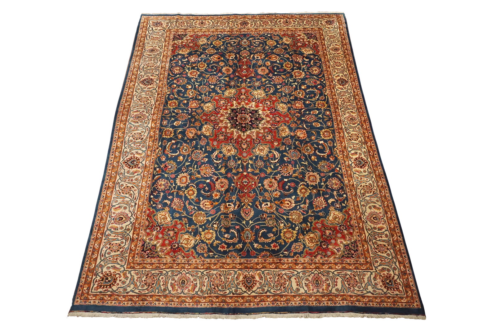 10X14 Fine Persian Isfahan Area Rug, circa 1960 - 2