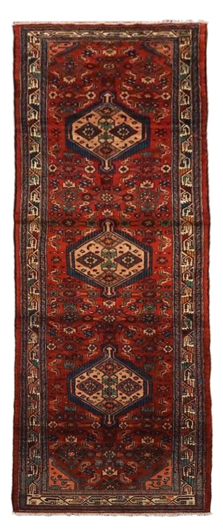 3X13 Vintage Persian Karajeh Herati Runner, circa 1940 (1 of 6)