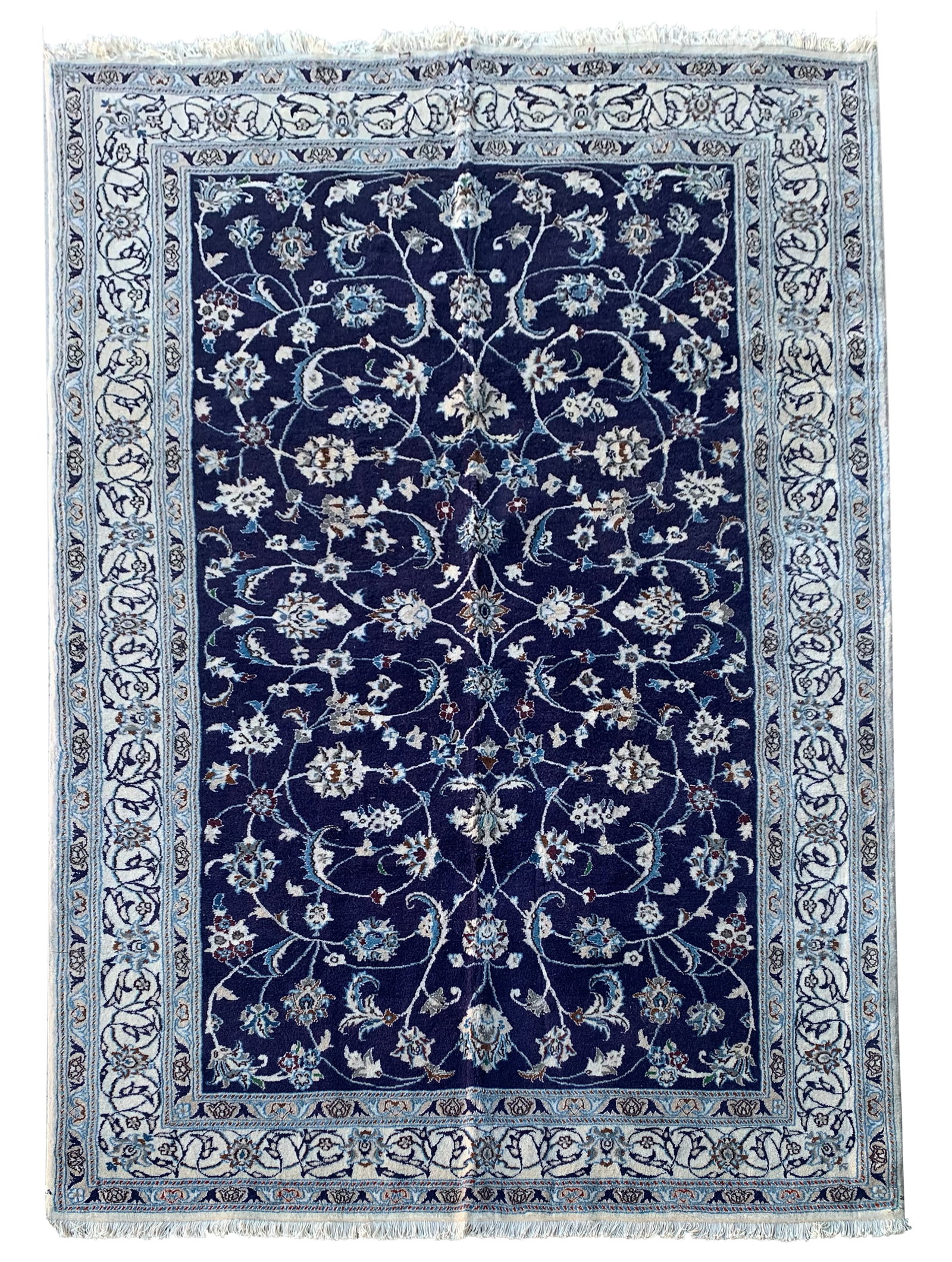 7X10 Blue Persian Naein Rug (1 of 6)