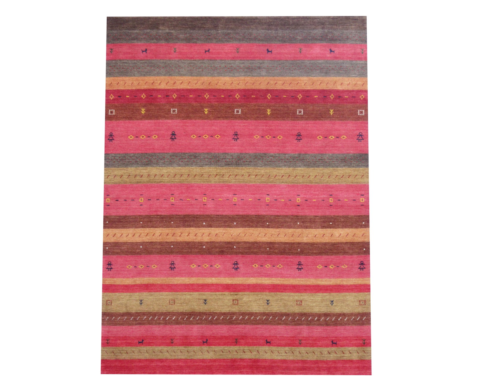8X11 Lori Gabbeh Handmade Rug Goat & Girl Design (1 of 7)
