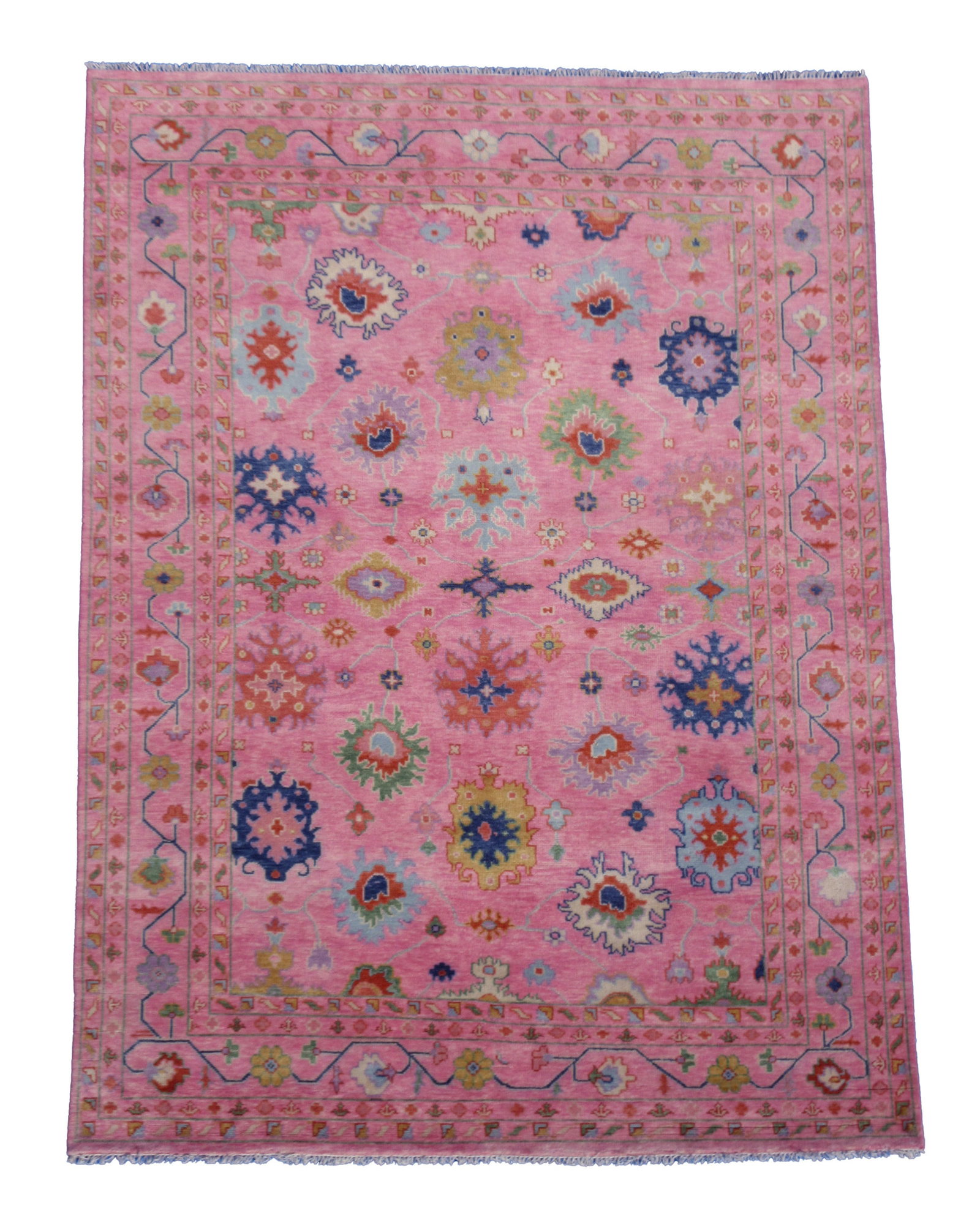9X18 Pink Oushak Hand-Knotted Rug (1 of 6)