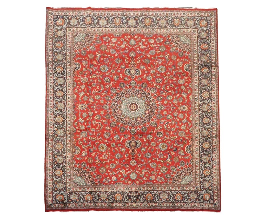 10X13 Signed Persian Dorokhsh Rug, circa 1940