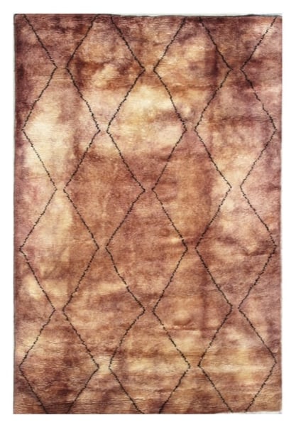 7X10 Modern Moroccan Hand-Knotted Rug: Hand-knotted wool pile on a cotton foundation. Dimensions: 6'7" x 9'8" Origin: India Field Color: Multicolored SKU: 84.49-08.13.21-7X10-47-AL140